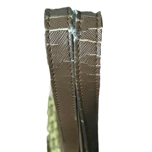 MICHAEL KORS - Beige-Mocha Block Monogram Signature Top Handle Tote Bag - Picture 5 of 6